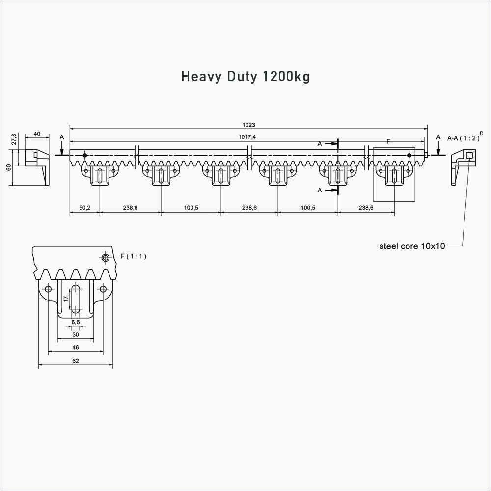 Nylon Rack - Slide Gate to 1200kg