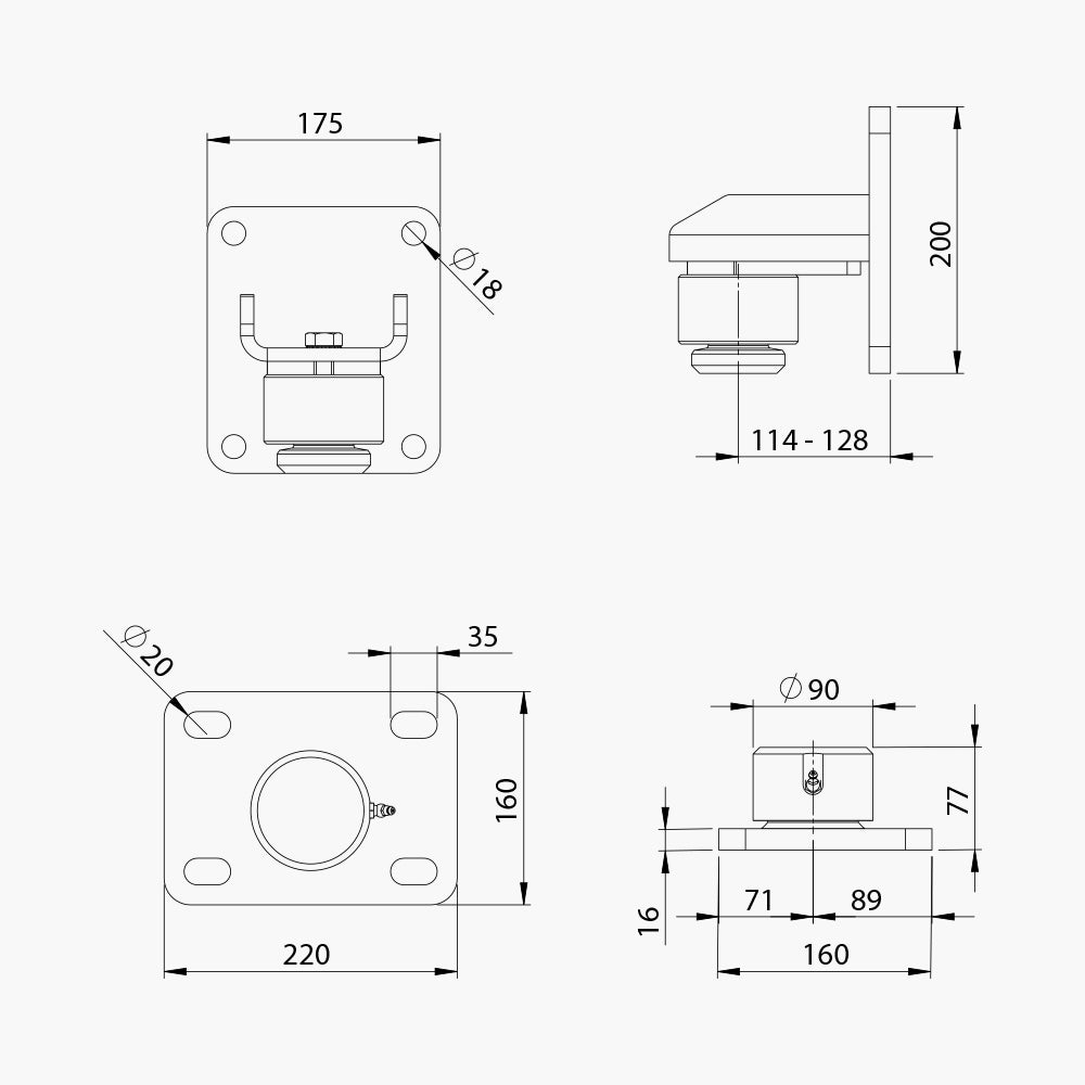 Big Bearing Gate Hinge - Edgesmith