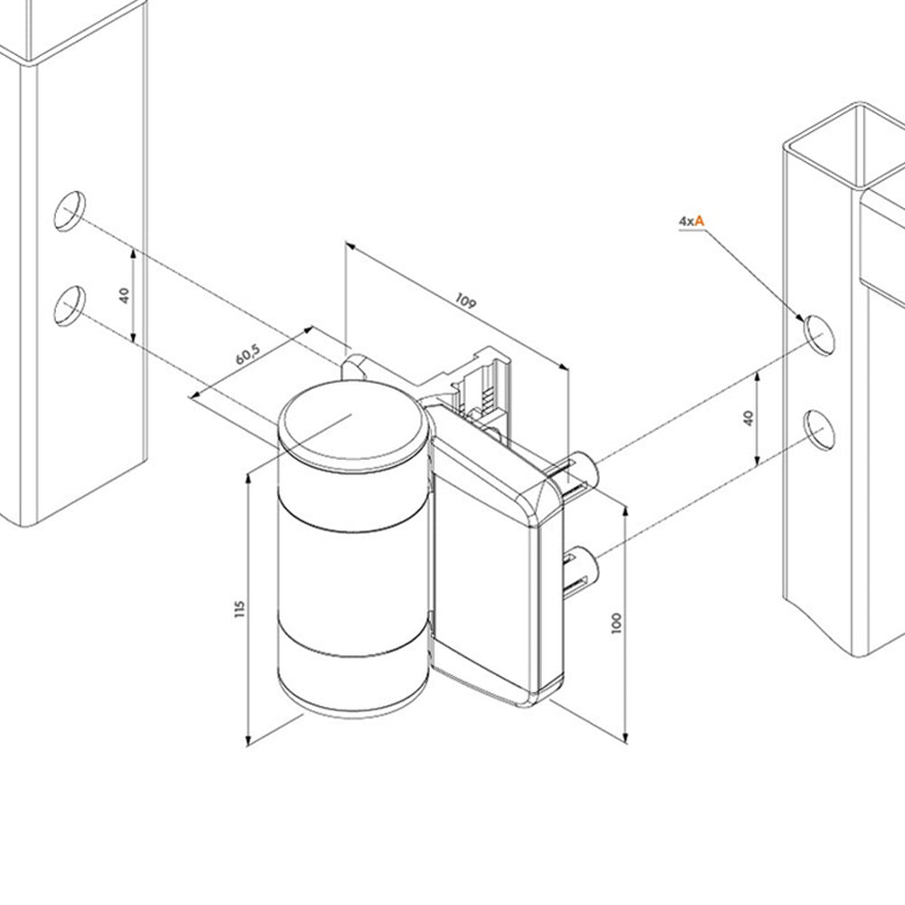 Dino 180° Hinge