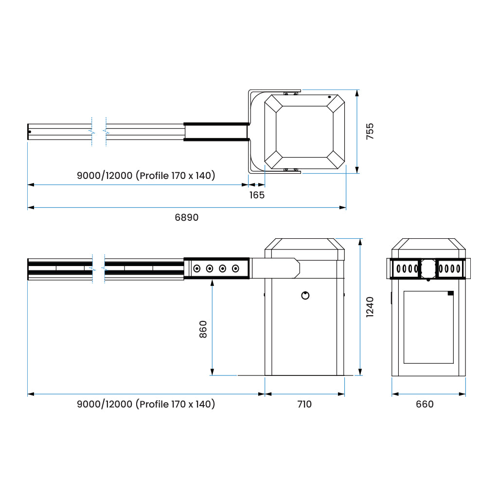 Barrier KOLOSS, wide vehicular access spans