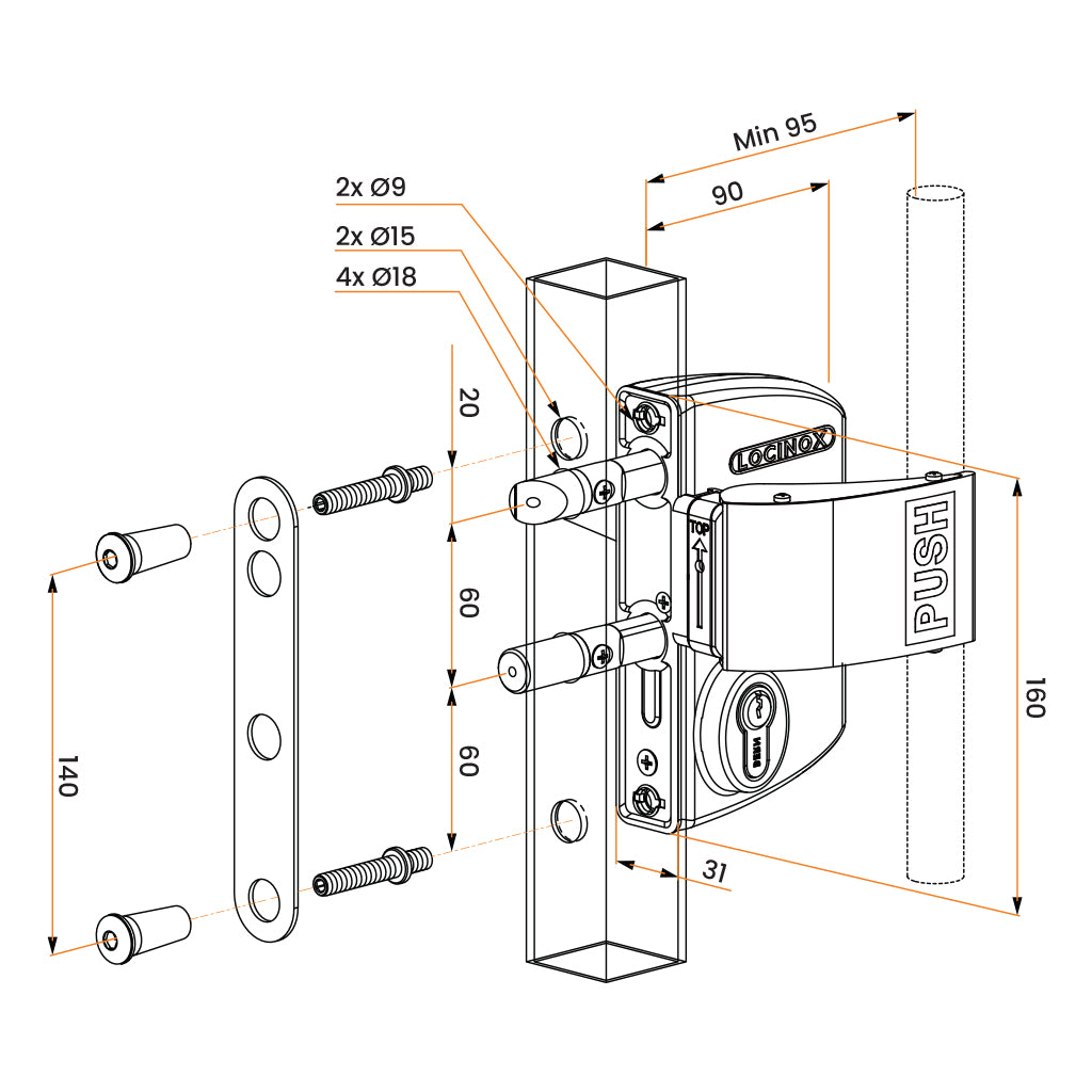 Emergency Push Lock