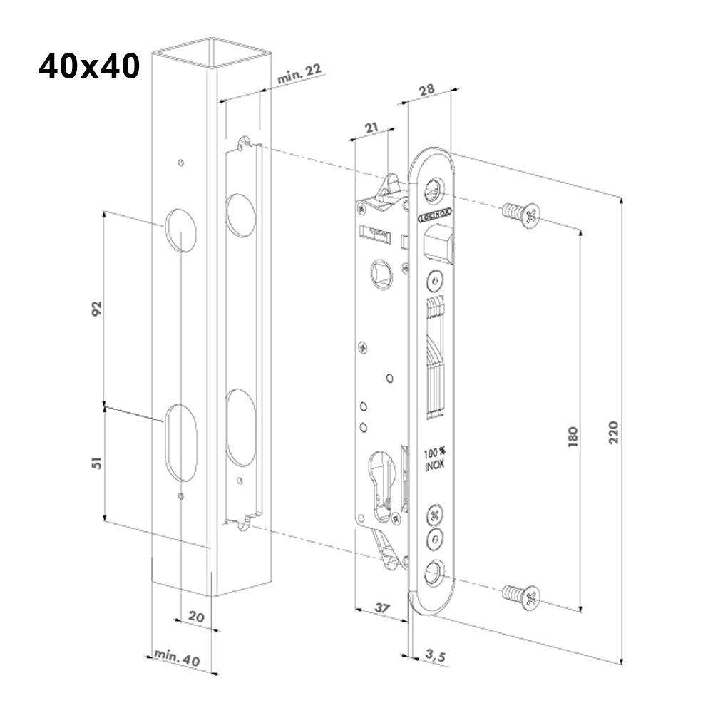 Insert Gate Lock Kit