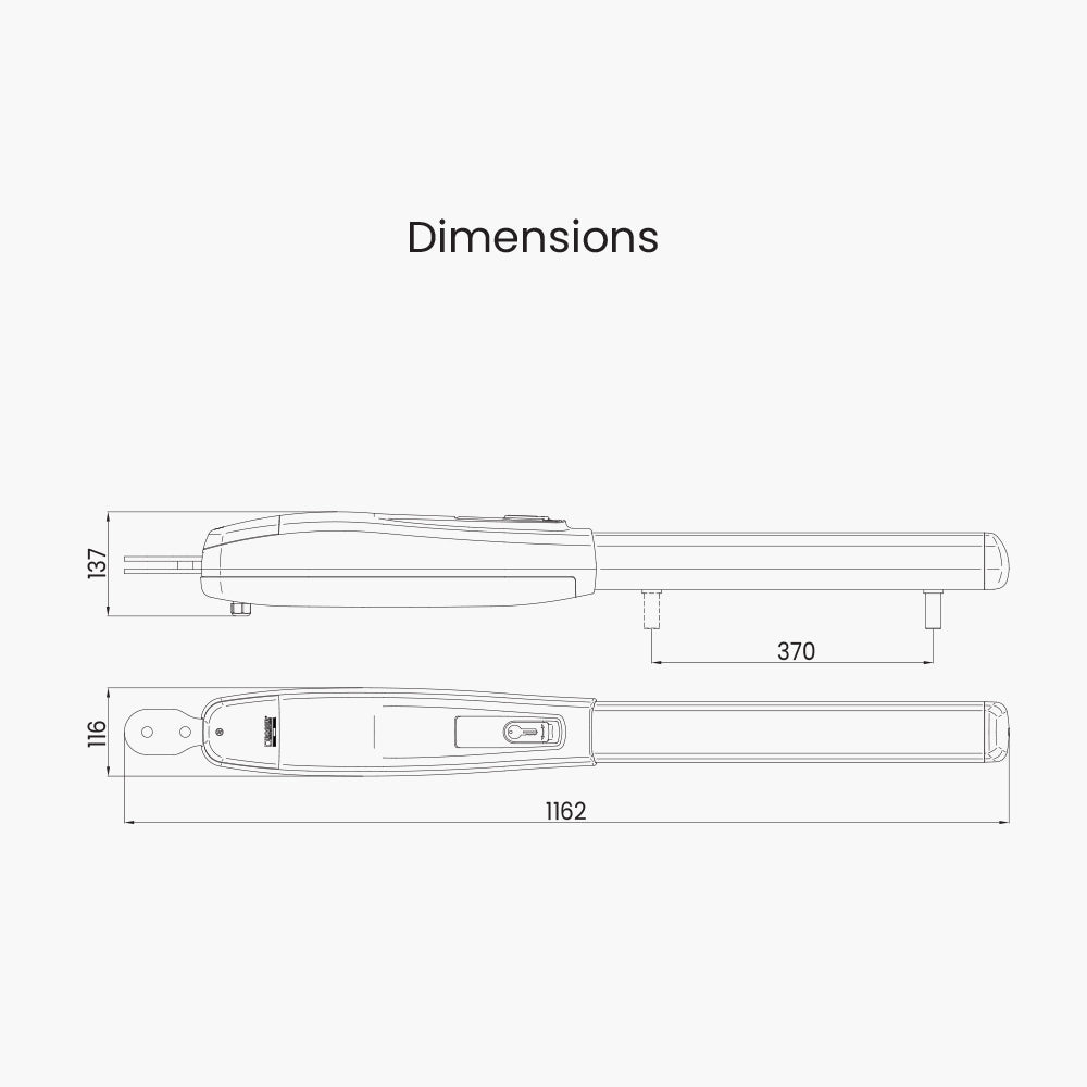 Roger Smarty 400kg Swing Gate Operator Dimensions | Edgesmith