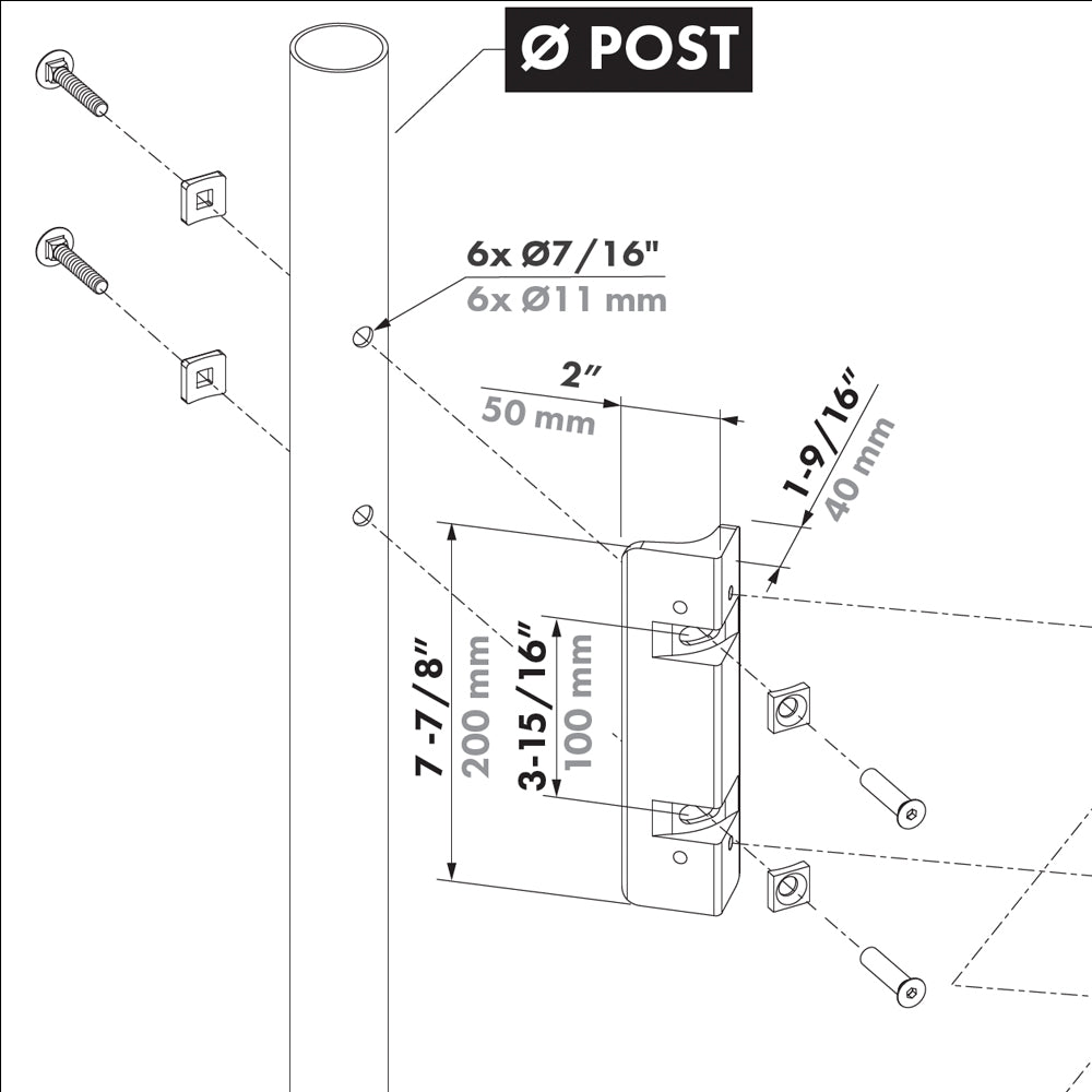 Mammoth Round Post Adaptor