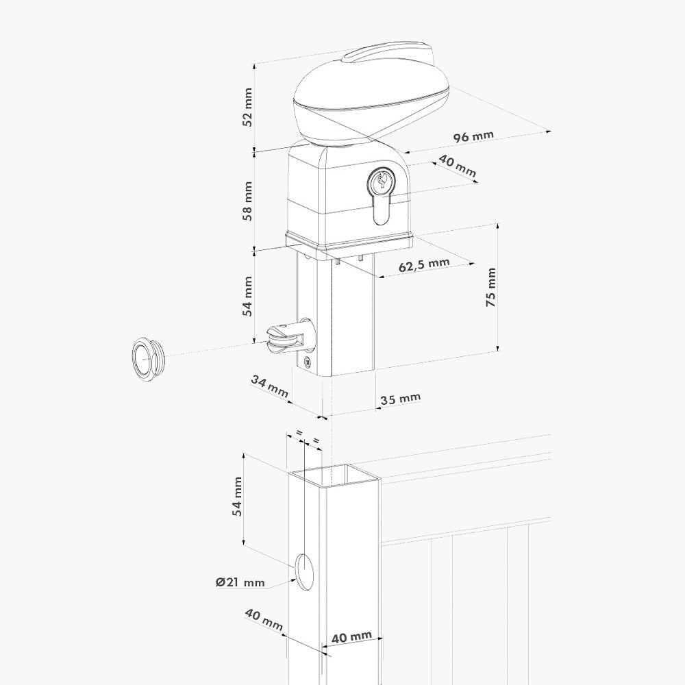 Child Safety Lock In Post Dimensions | Edgesmith