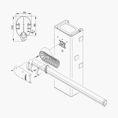 Beam for Bionik 4HP/6 Commercial Barrier - Edgesmith